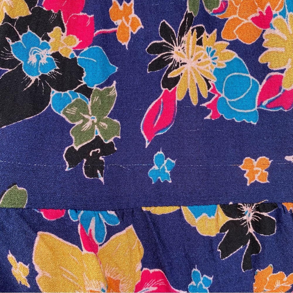 RACHEL ZOE Floral Peasant Blouse With Neck Tie - Picture 6 of 10